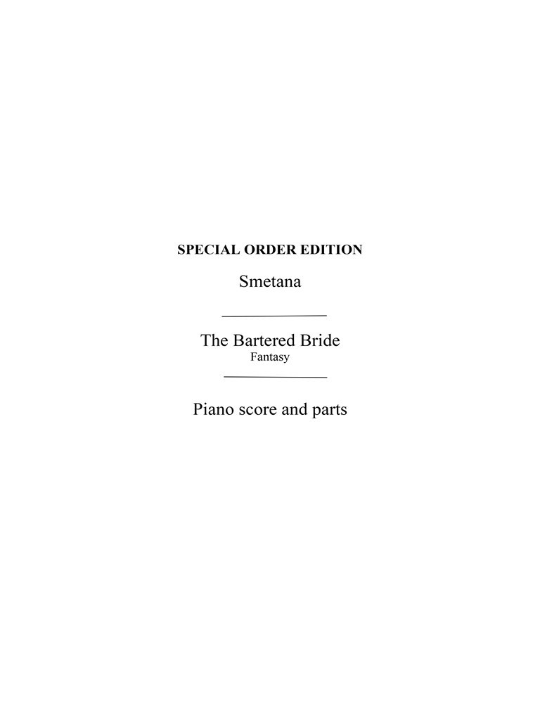 Smetana, F The Bartered Bride